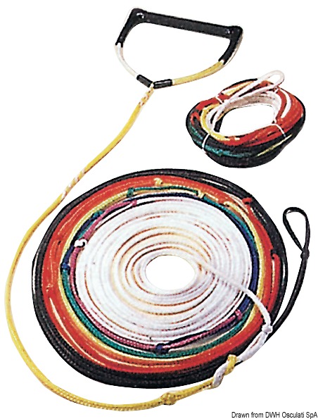 Coloured 8-section tow rope