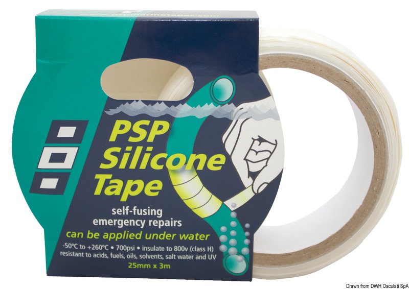 Self-vulcanising silicon tape black 25mm x 3 m
