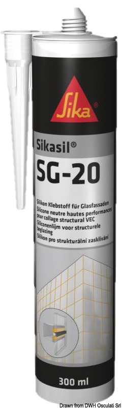 SIKASIL SG-20 silicone adhesive 300 ml black