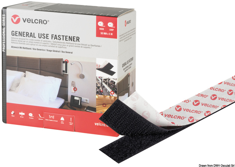 VELCRO® Brand GENERAL USE m 5 x 50 mm black