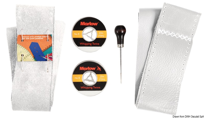 Kit to cover steering wheels w/leather white