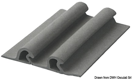 Double rubbing strake 115x21.4 light grey RAL 7035