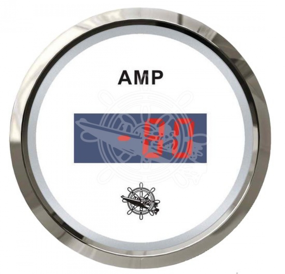 Digital ammeter 80A White / Chrome