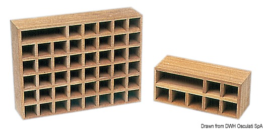 Teak rack for 7 flags