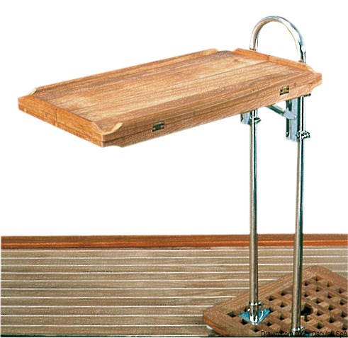 Foldable teak table top 70x80 cm