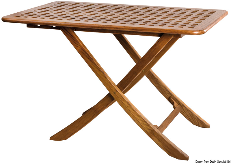 Foldable teak table 110x70 cm