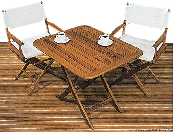 Foldable teak table 70x45 cm