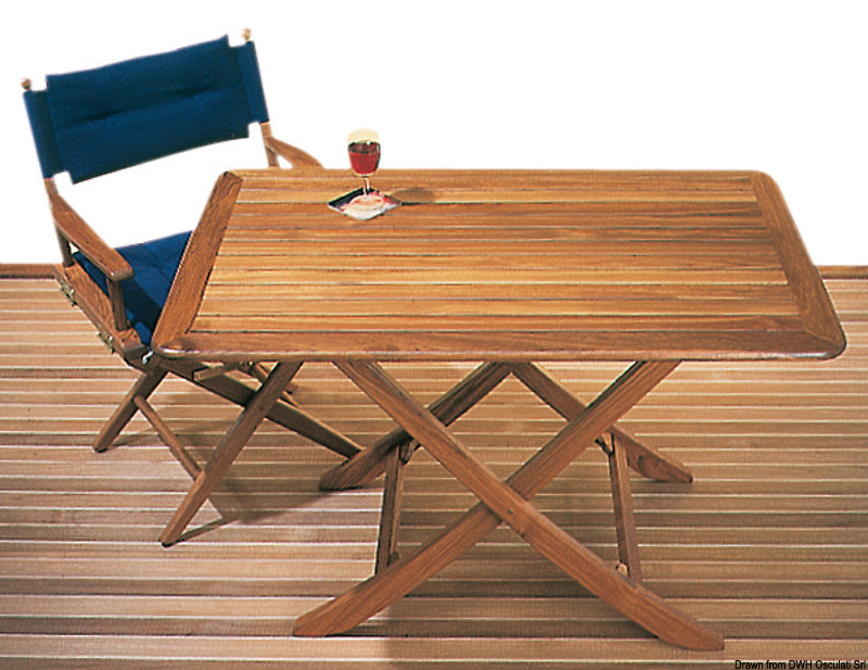 Foldable teak table 118x70 cm
