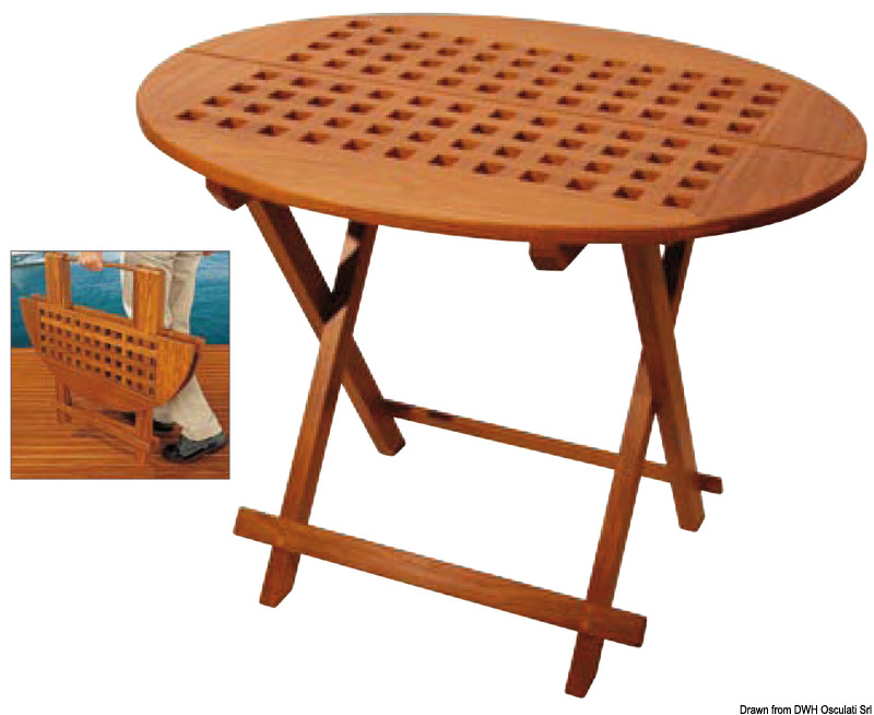 Teak oval table 80x65x57 cm