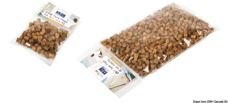 Teak plugs 12 mm 100 pcs