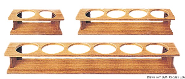 Teak glass holder 275x87x90 mm