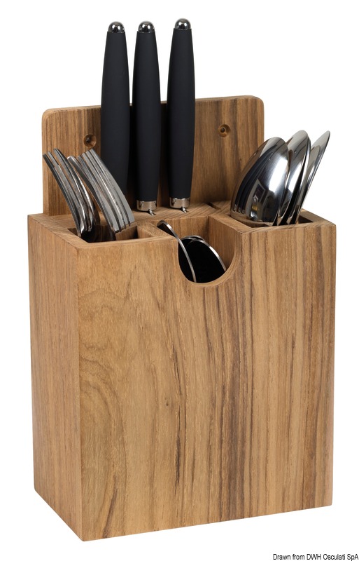 ARC teak cutlery holder 150x210x80 mm