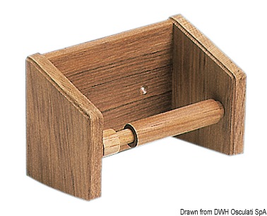 Teak toilet paper holder 175x100x112 mm