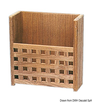 Teak magazine rack 265x110x280 mm
