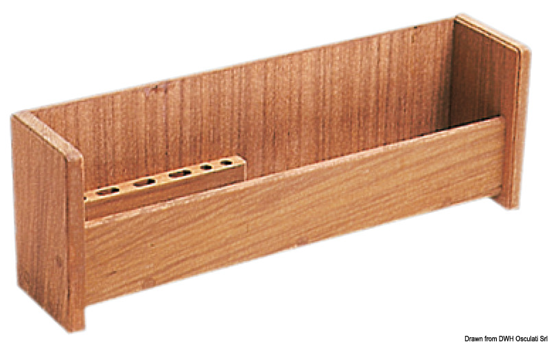Teak plotting instrument holder435x100x150 mm