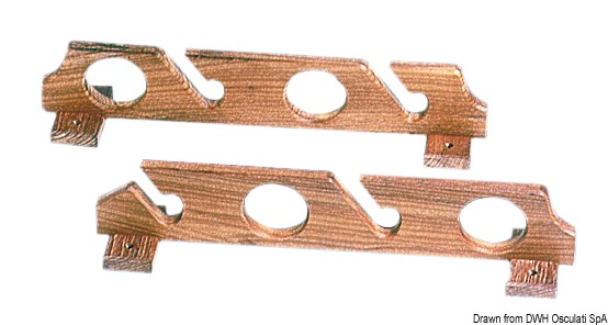 Teak fishing rod holder for 4 rods