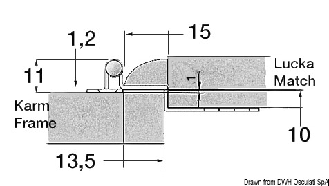 SS hinge 38x46 mm