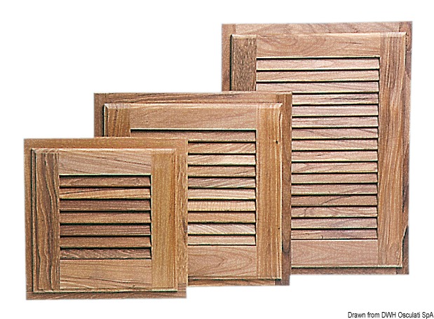 Teak door + frame 305x305 mm