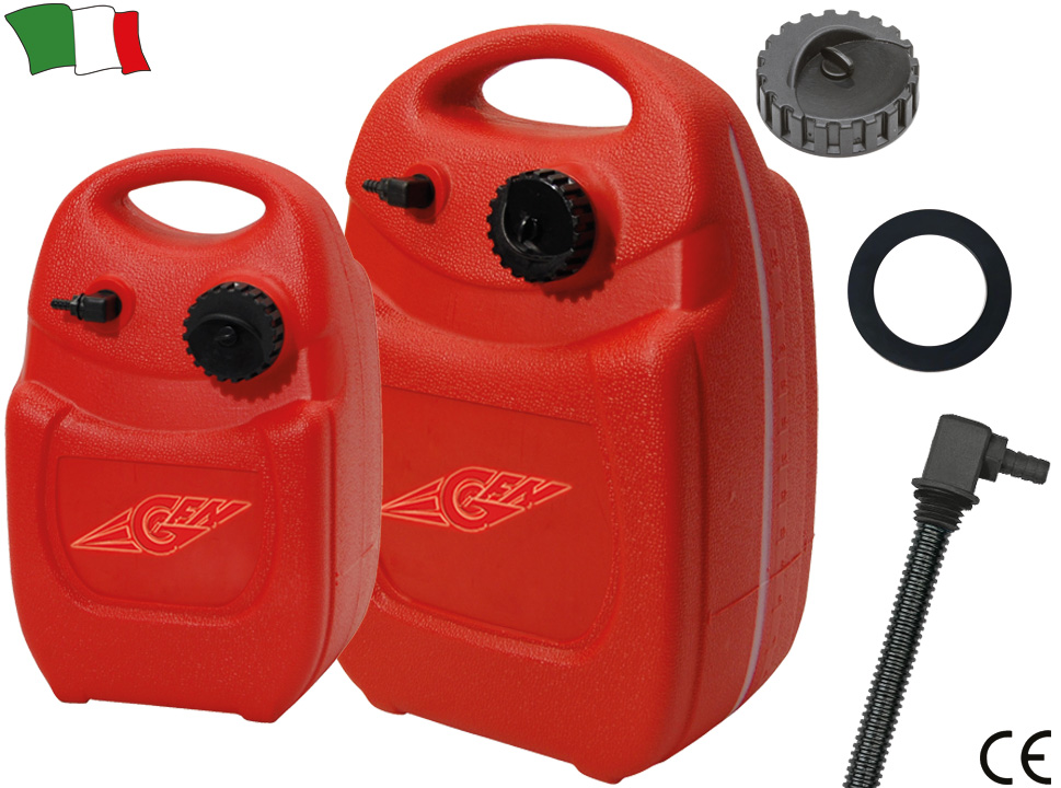 Portable fuel tank 24L, orange color, Outlet D.8mm