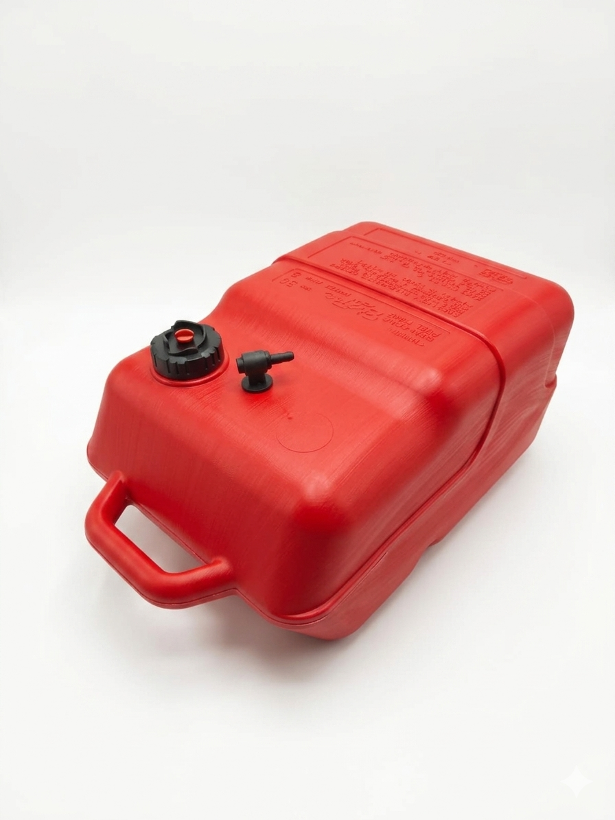 Portable fuel tank 30L, Outlet D.8mm, Size 36x50x24cm, red color