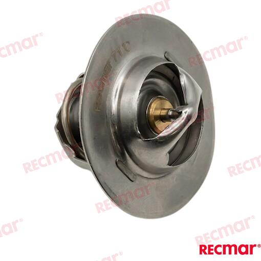 Thermostat Mercruiser V6 and V8 70C OEM: Mercruiser: 8052732, 8072522, 807252T2, 8M0091470, 8M0109441; Crusader: 96358, 97895