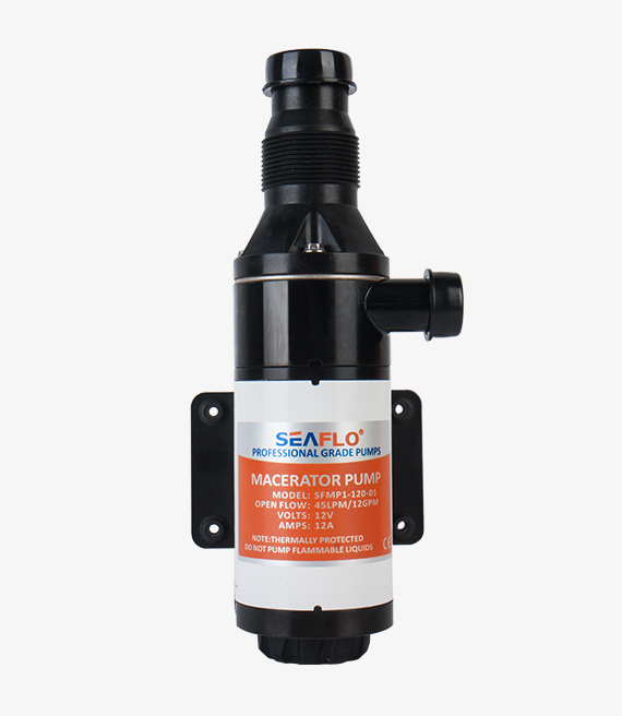 Maceratora sūknis 24V 7A IN 38mm OUT 25mm 45l/min