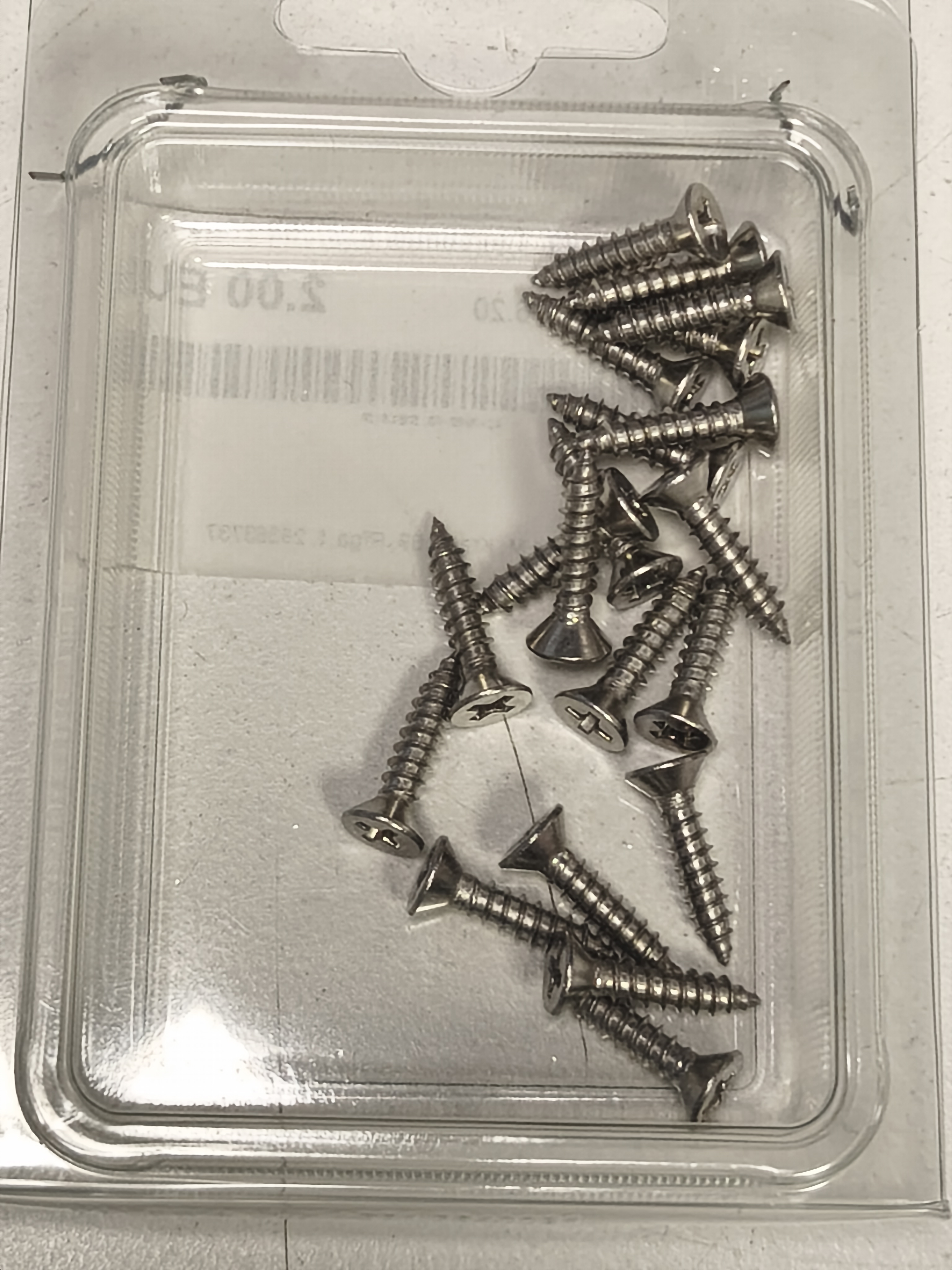 DIN 7982 Screw, 3.5 x 16 mm, AISI 304, 20 pcs.