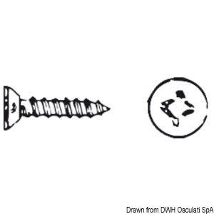 DIN 7982 Screw, 4.8 x 25 mm, AISI 304, 10 pcs.