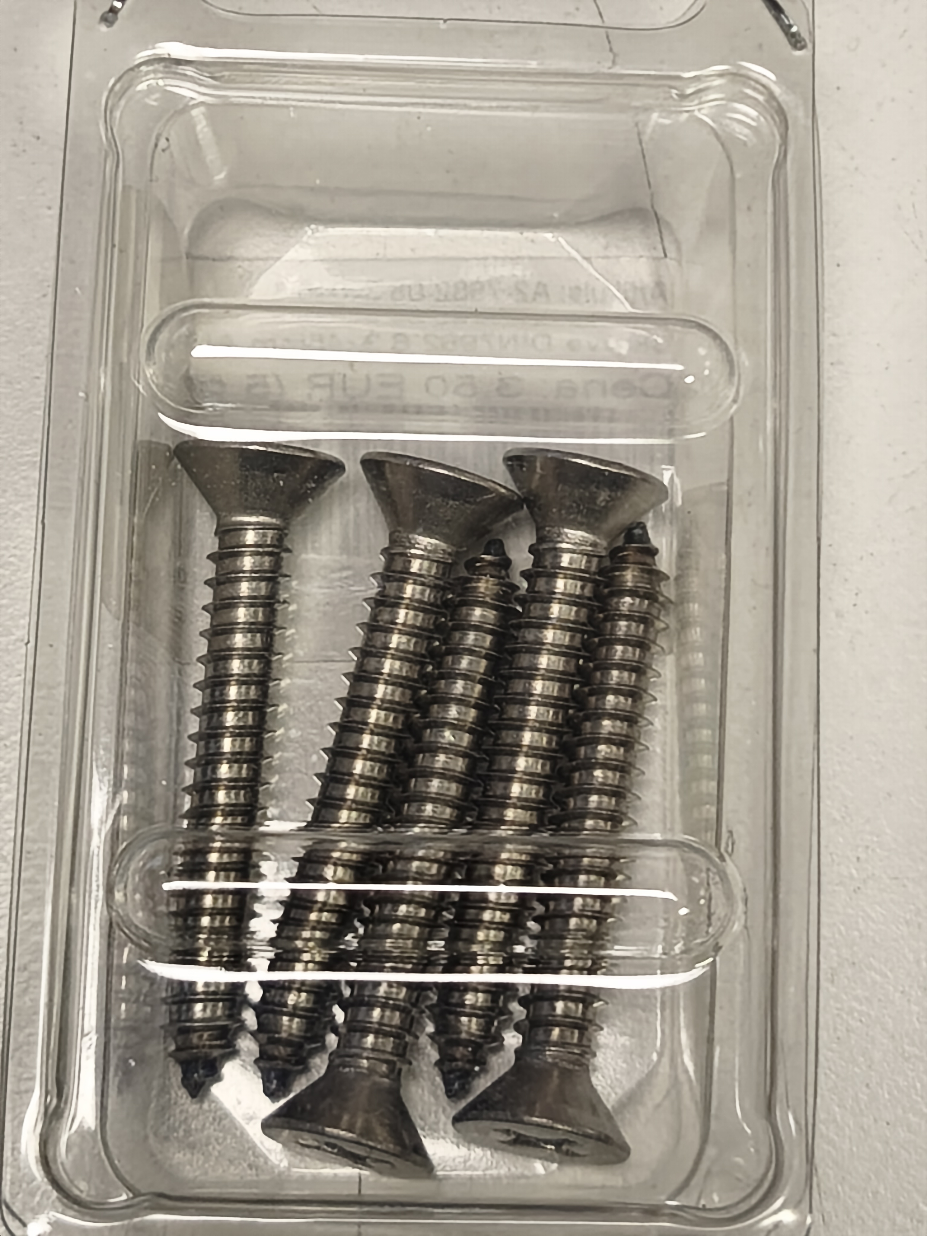 DIN 7982 Screw, 6.3 x 45 mm, AISI 304, 5 pcs.