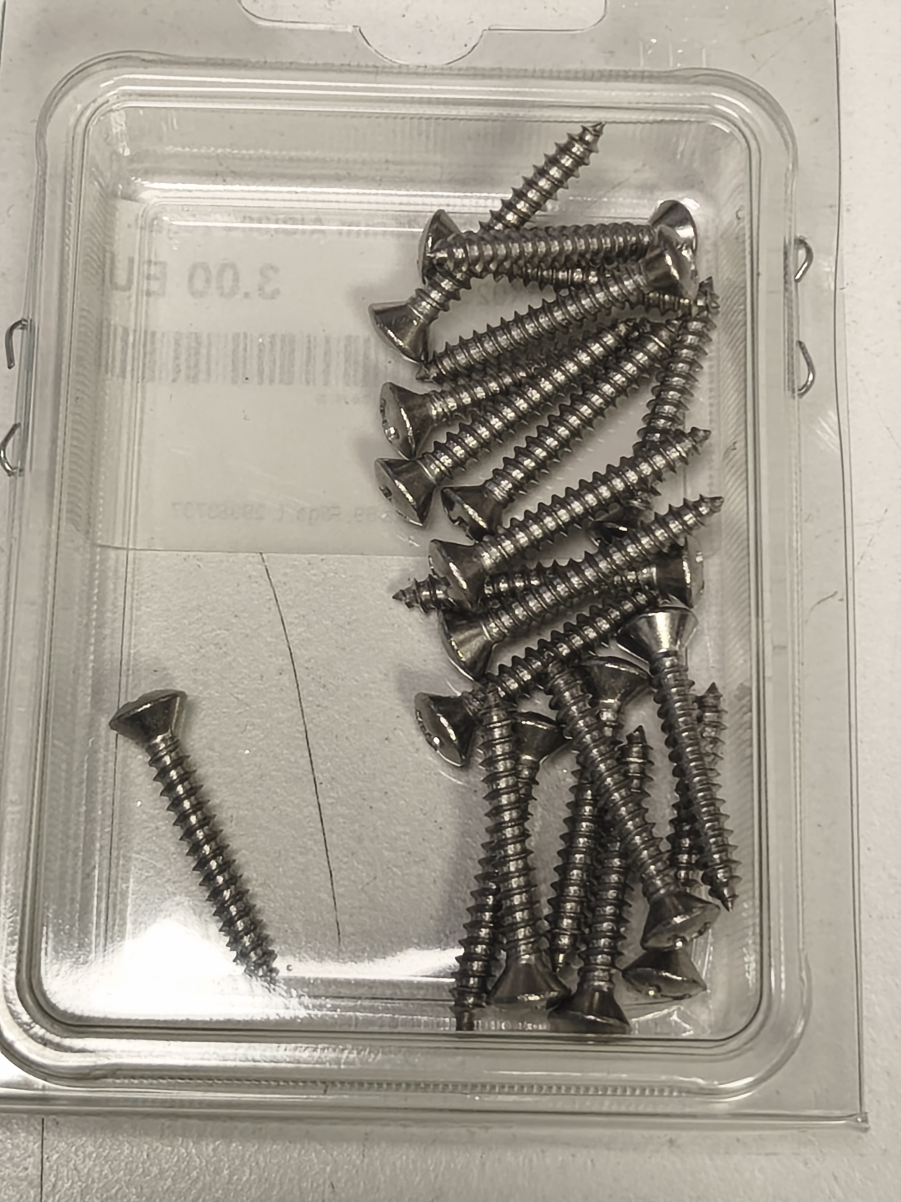 DIN 7983 Screw, 3.5 x 25 mm, AISI 304, 20 pcs.