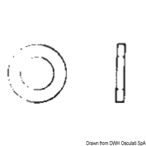 S.S. Washer Ø 8x32 mm, 5 pcs.