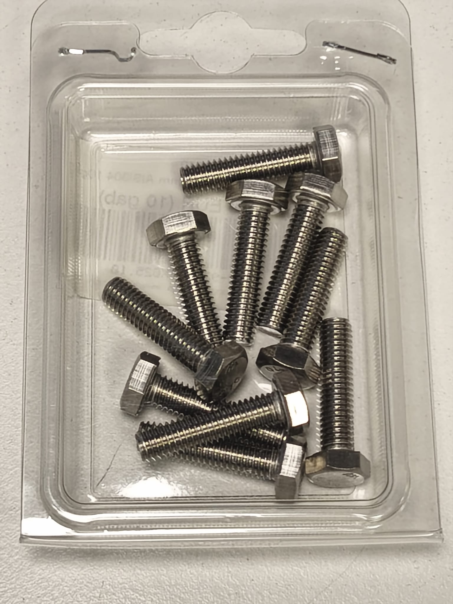 Screw ISO933 6x25mm AISI304, 10 pcs.
