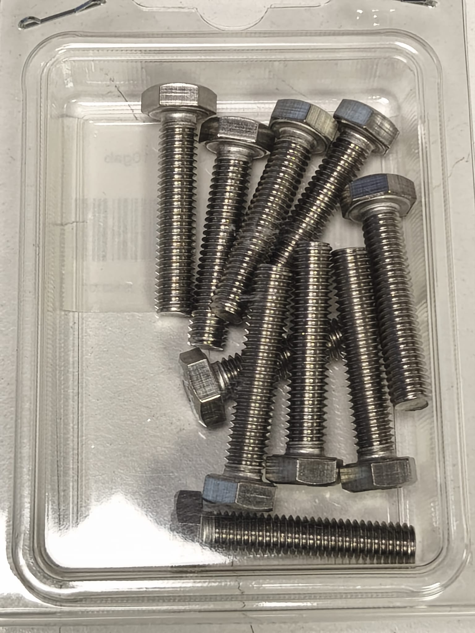 Screw ISO933 6x30mm AISI304, 10 pcs.