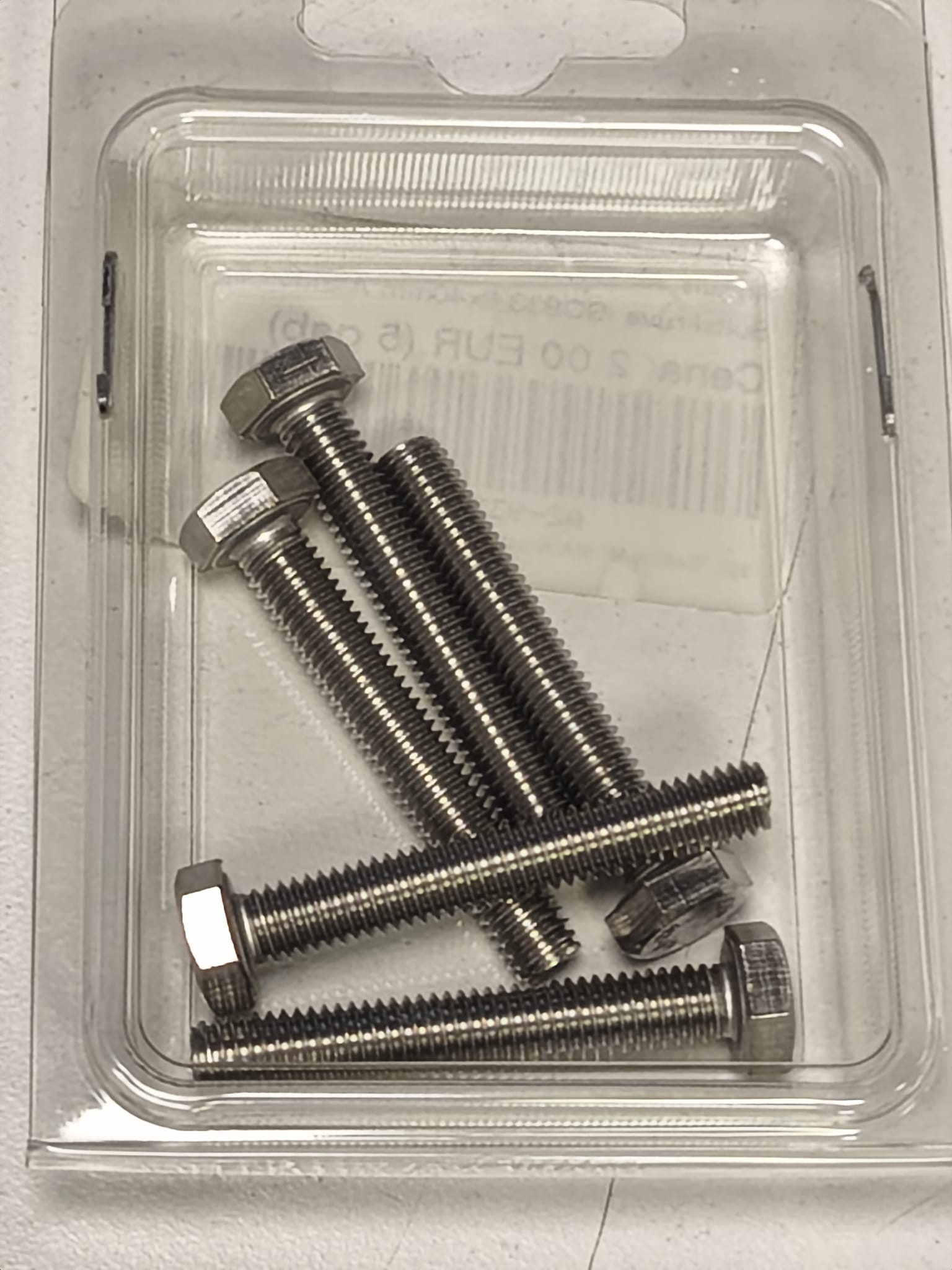 ISO 933 6x40mm AISI 304 Screw - 5 pcs.