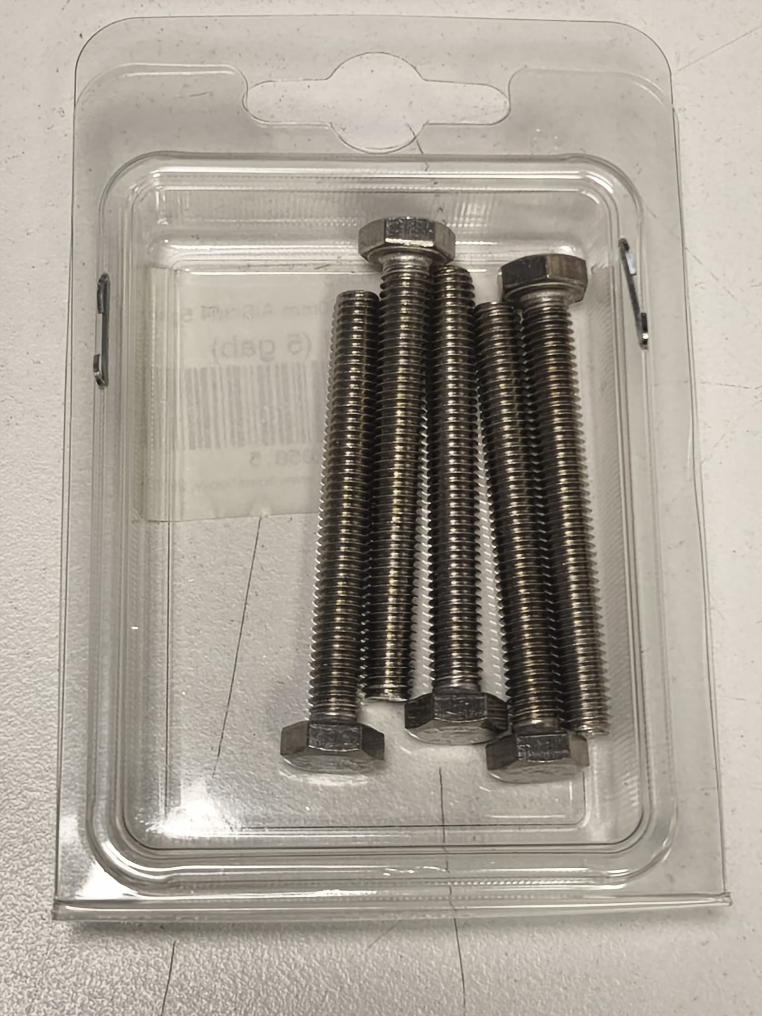 Screw ISO933 6x50mm AISI304, 5 pcs.