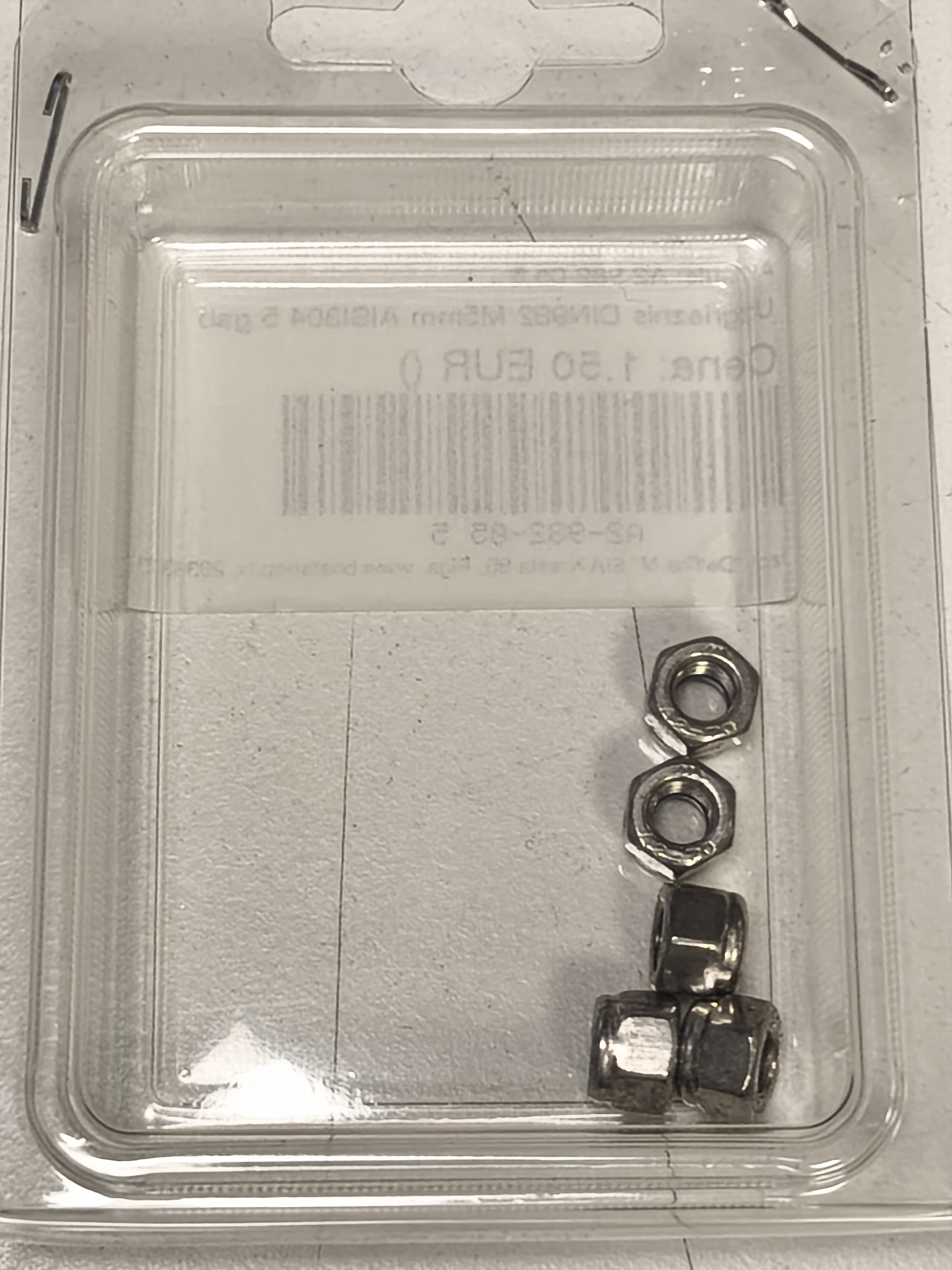 DIN 982 M5 mm AISI 304 nuts, 5 pcs.