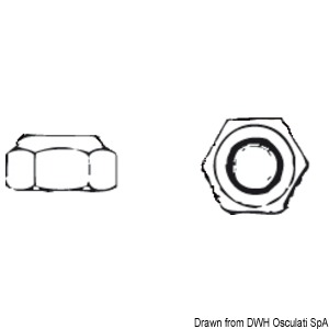 DIN 982 M8 mm AISI 304 Nut - 5 pcs.