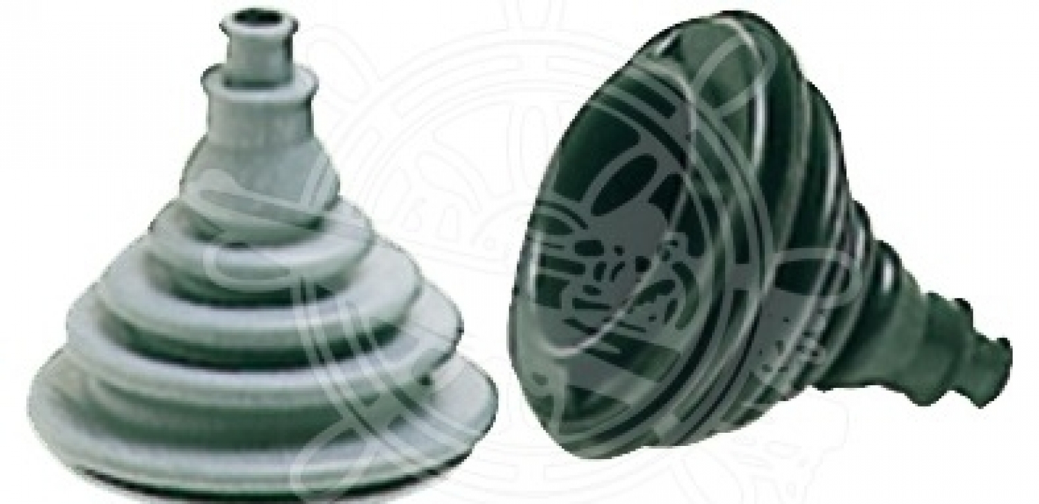 Installation corrugated black Ø74mm x Ø42mm x h75mm