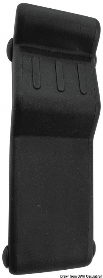 Anti-vibration rubber peak latch 96x29 mm black