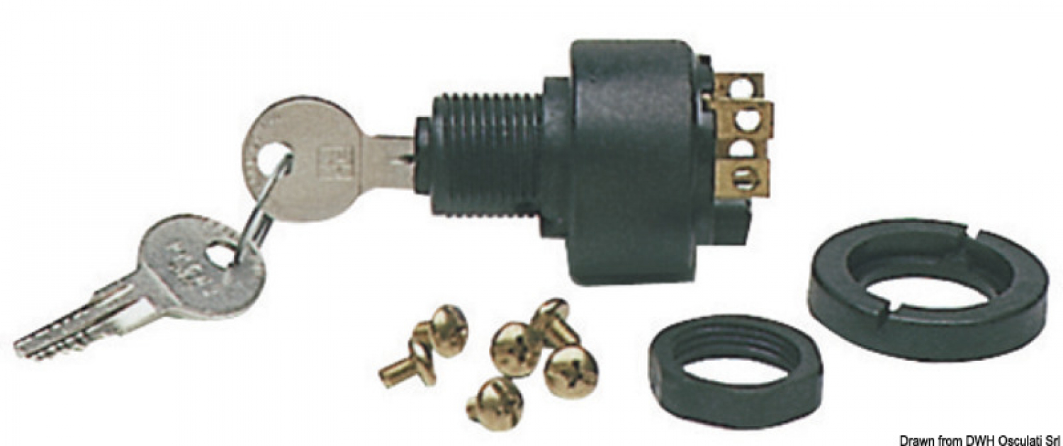 Ignition key JOH / EVI 7 contacts 4 position MP4108