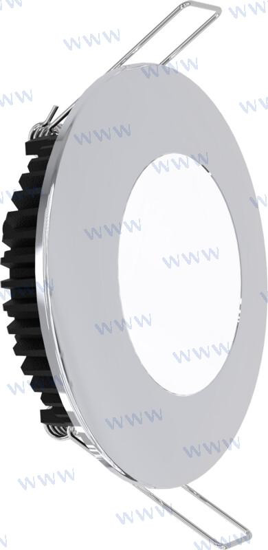 hromēts lejupejošais lampas 6 W 600 lum. 6500k 12v