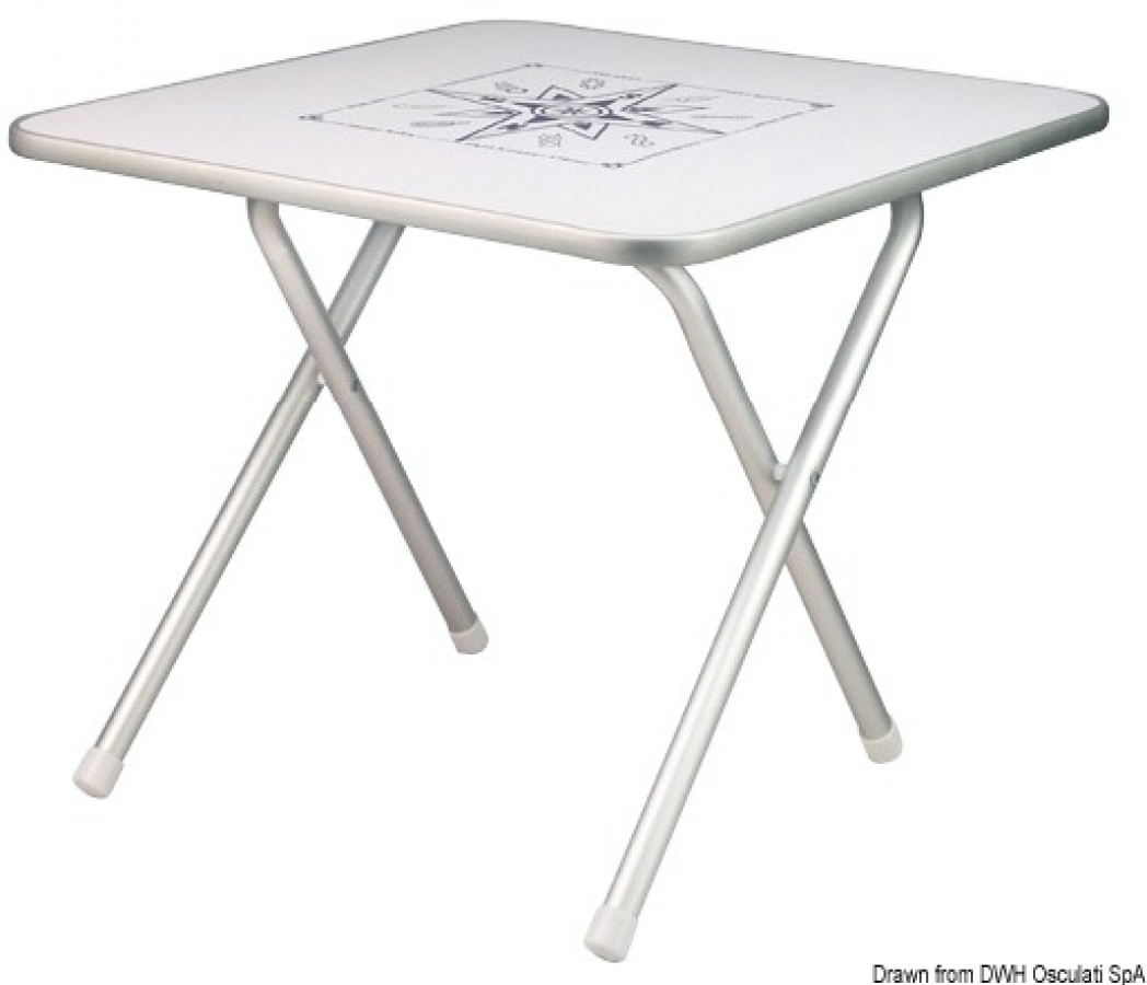 Aluminum table folding