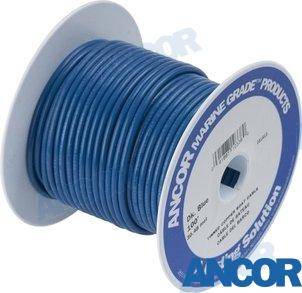 500' tinned copper wire 18 awg (0,8 mm²) blue 152m