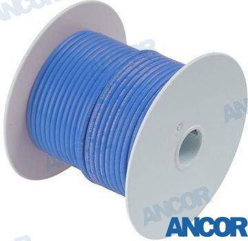 100' tinned copper wire 14 awg (2mm²) blue 30m