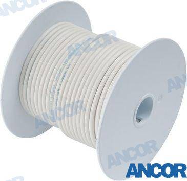 100' alvots vara vads 12 awg (3mm²) balta 30m