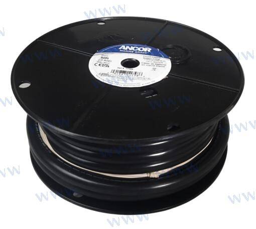 tinned copper wire 00awg (67mm²) black 15m