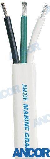 triplex cable 12/3awg (3x3mm²) white, flat 30m