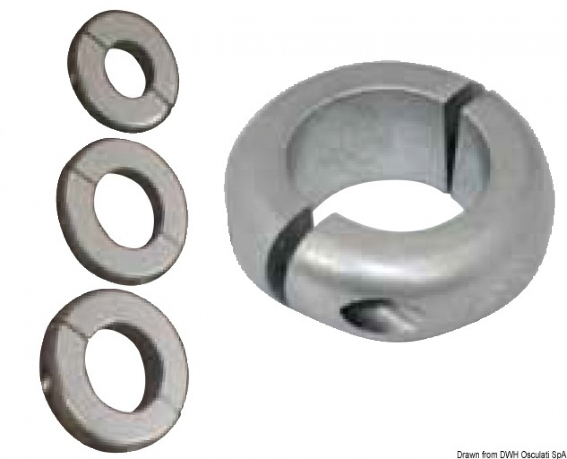 Propeller shaft low olive anode Ø25 mm