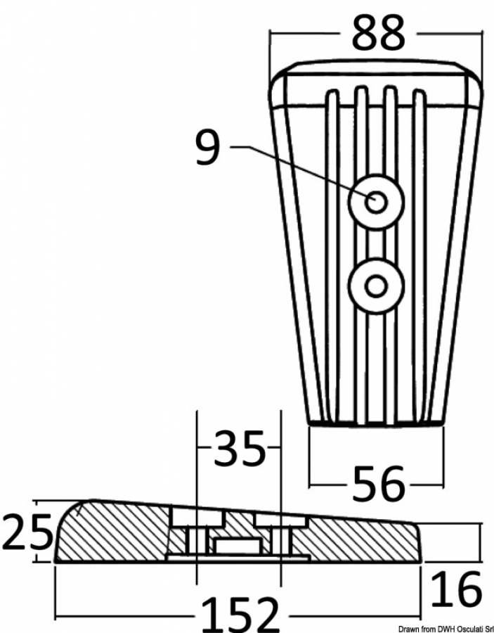 Anods priekš Volvo penta SX/DPS - magnijs OEM 3888814 / 3883728