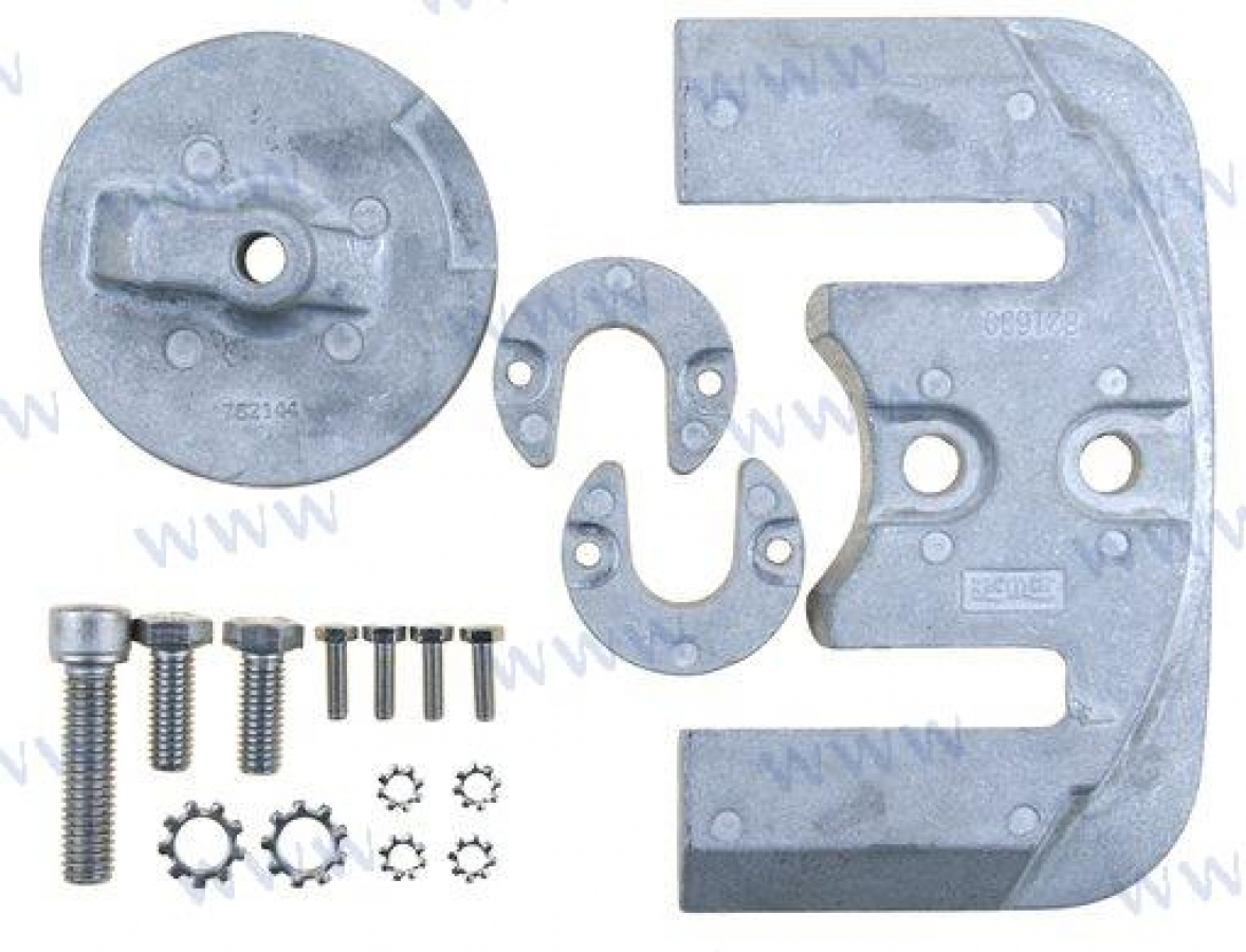 Anodu Komplekts BRAVO 2-3 Alumīnija OEM: Mercruiser: 888761K01, 888761Q01, 888761Q03